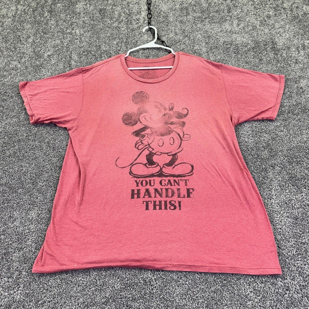 Disney Store Shirt Mens 2XL Red Mickey Mouse You Can't Handle This Graphic Tee
